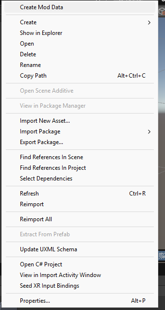 create mod data