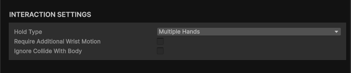 interaction settings